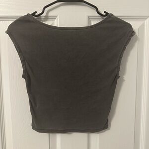 Gray cap sleeve 90s Women's Top